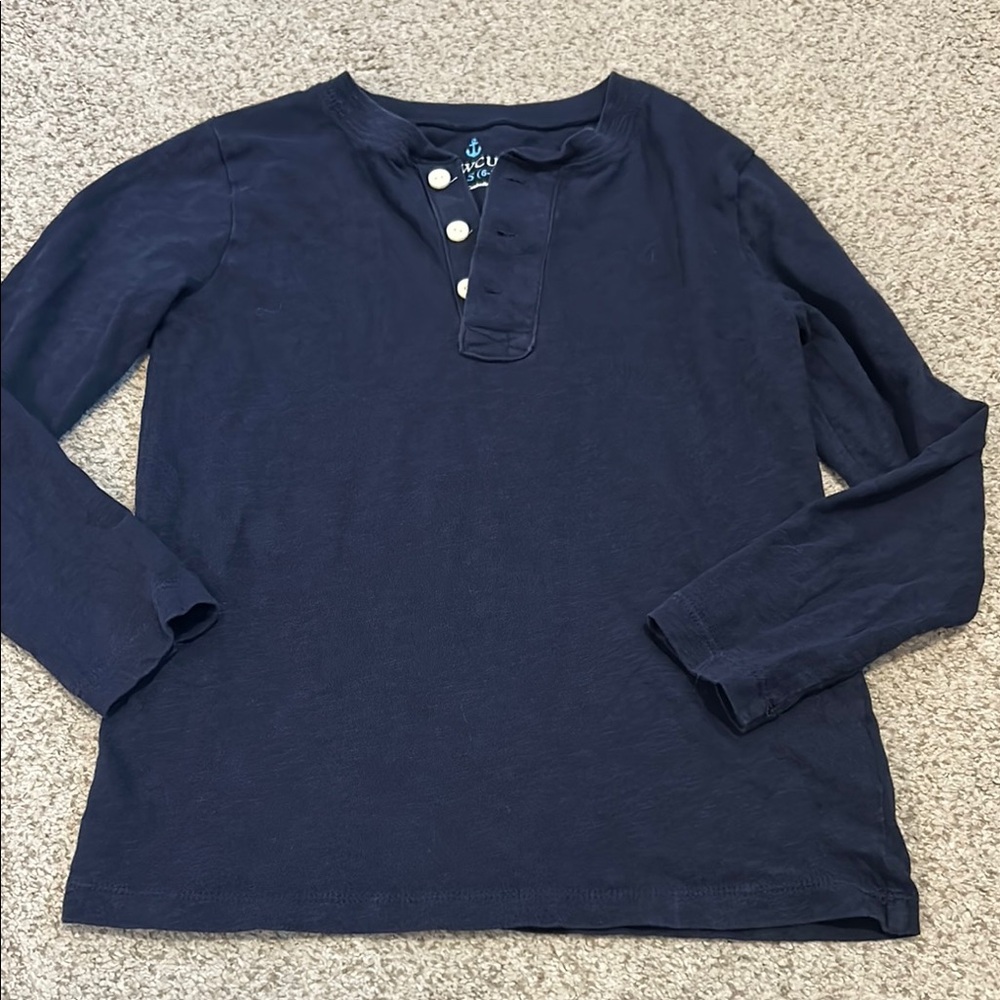 J. Crew Crewcuts Navy Shirt, 6-7 (small)